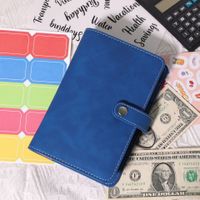 A6 Macaron Leather Notebook Loose-leaf Binder Refillable With 12 Loose-leaf Zipper Bags sku image 5