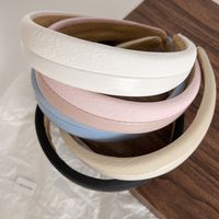 Fashion Solid Color Pu Leather Hair Band main image 1