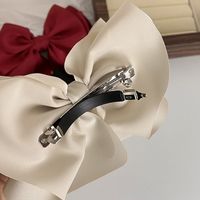Sweet Solid Color Bow Knot Cloth Hair Clip 1 Piece main image 5