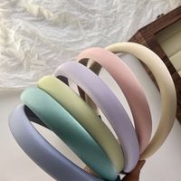 Simple Style Solid Color Cloth Sponge Handmade Hair Band 1 Piece main image 1