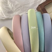 Simple Style Solid Color Cloth Sponge Handmade Hair Band 1 Piece main image 3