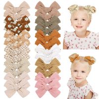 Sweet Solid Color Cloth Bowknot Pleated Hair Clip 1 Piece main image 6
