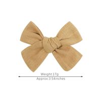 Sweet Solid Color Cloth Bowknot Pleated Hair Clip 1 Piece main image 4