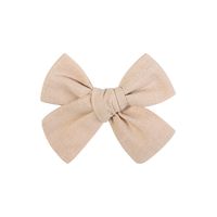 Sweet Solid Color Cloth Bowknot Pleated Hair Clip 1 Piece sku image 2