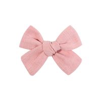 Sweet Solid Color Cloth Bowknot Pleated Hair Clip 1 Piece sku image 4