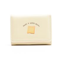 Women's Toast Letter Cookies Pu Leather Buckle Wallets sku image 2
