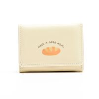 Women's Toast Letter Cookies Pu Leather Buckle Wallets sku image 3