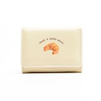 Women's Toast Letter Cookies Pu Leather Buckle Wallets sku image 4