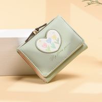 Women's Heart Shape Flower Pu Leather Buckle Wallets main image 5