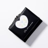 Women's Heart Shape Flower Pu Leather Buckle Wallets sku image 1