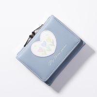 Mujeres Forma De Corazón Flor Cuero Sintético Hebilla Carteras sku image 3