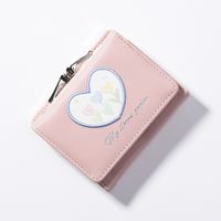 Women's Heart Shape Flower Pu Leather Buckle Wallets sku image 5