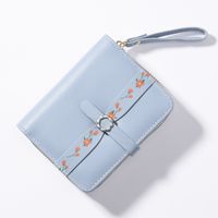 Women's Flower Pu Leather Zipper Wallets sku image 2