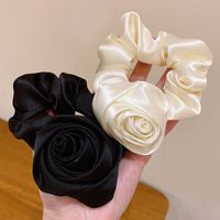 Elegant Lady Solid Color Flower Cloth Hair Tie main image 3