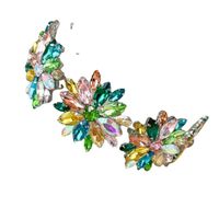 Retro Flower Metal Inlay Artificial Crystal Hair Band 1 Piece main image 4