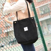 Women's Streetwear Solid Color Canvas Shopping Bags main image 4