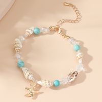 Beach Starfish Conch Alloy Turquoise Glass Beaded Women's Bracelets main image 1