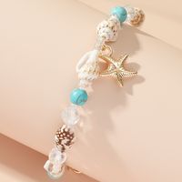 Beach Starfish Conch Alloy Turquoise Glass Beaded Women's Bracelets main image 4