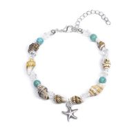 Beach Starfish Conch Alloy Turquoise Glass Beaded Women's Bracelets main image 2
