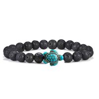 Rétro Tortue Bloc De Couleur Turquoise Agate Oeil De Tigre Bracelets sku image 2