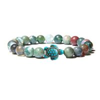 Rétro Tortue Bloc De Couleur Turquoise Agate Oeil De Tigre Bracelets sku image 7