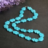 1 Piece Bohemian Irregular Oval Turquoise Necklace main image 2