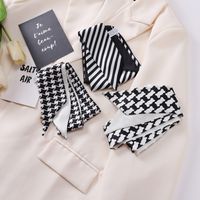 Women's Elegant Lady Plaid Satin Printing Scarves & Gloves main image 1