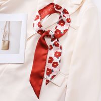 Women's Elegant Lady Plaid Satin Printing Scarves & Gloves sku image 10