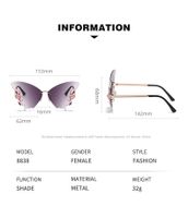 Lady Butterfly Ac Butterfly Frame Inlaid Pearls Frameless Women's Sunglasses main image 5