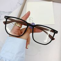 Casual Solid Color Pc Square Full Frame Optical Glasses sku image 3