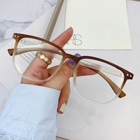Casual Solid Color Pc Square Full Frame Optical Glasses sku image 4