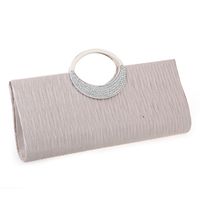White Red Blue Satin Solid Color Square Evening Bags sku image 5