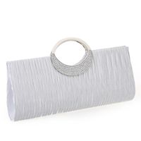 White Red Blue Satin Solid Color Square Evening Bags main image 6
