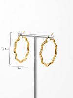 1 Paar Einfacher Stil Herzform Überzug 201 Edelstahl 18 Karat Vergoldet Ohrringe main image 5