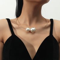 1 Piece Elegant Round Alloy Pearl Plating Gold Plated Women's Choker main image 1