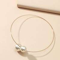 1 Piece Elegant Round Alloy Pearl Plating Gold Plated Women's Choker main image 5