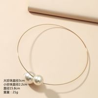 1 Piece Elegant Round Alloy Pearl Plating Gold Plated Women's Choker main image 3