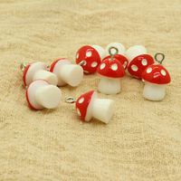 Cute Mushroom Resin Printing Jewelry Accessories sku image 1