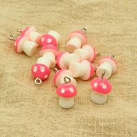 Cute Mushroom Resin Printing Jewelry Accessories sku image 3