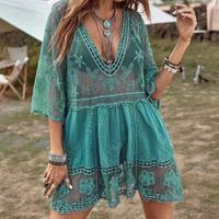 Women's Sexy Solid Color Hollow Out Cover Ups main image 6