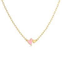 1 Piece Simple Style Heart Shape Copper Enamel Plating Pendant Necklace sku image 5