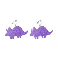 Cartoon Style Dinosaure Acrylique Stamping Kids Earring 1 Paire main image 5