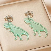 Cartoon Style Dinosaure Acrylique Stamping Kids Earring 1 Paire main image 1