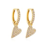 1 Pair Simple Style Fish Tail Copper Inlay Rhinestones Drop Earrings sku image 6