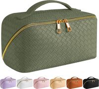Women's Large All Seasons Pu Leather Solid Color Basic Pillow Shape Zipper Cosmetic Bag sku image 7