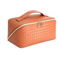Women's Large All Seasons Pu Leather Solid Color Basic Pillow Shape Zipper Cosmetic Bag sku image 5