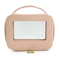 Women's Medium All Seasons Pu Leather Solid Color Classic Style Square Zipper Cosmetic Bag main image 1