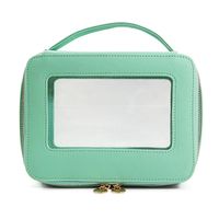 Women's Medium All Seasons Pu Leather Solid Color Classic Style Square Zipper Cosmetic Bag main image 4