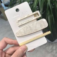 Simple Style Marble Solid Color Acetic Acid Sheets Hair Clip 1 Set sku image 24