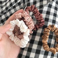 Simple Style Solid Color Cloth Pleated Hair Tie 1 Set main image 2